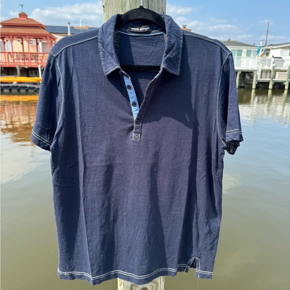 🔵💲2/10‼️Michael Brandon Blue Short Sleeve Tee - Picture 1 of 5